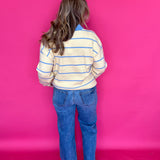 Joanna Striped Rugby Sweater in Yellow - Shabby 2 Chic Boutiques