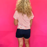 Junie Stripe Tee in Lychee by Z Supply - Shabby 2 Chic Boutiques