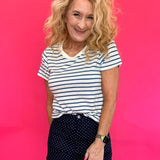 Junie Stripe Tee  in True Navy (Z Supply) - Shabby 2 Chic Boutiques