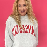 'KANSAS CITY & KC' Reversible Mock-Neck Sweatshirt
