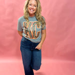 KC Colors Leopard KC Letters Grey Tee