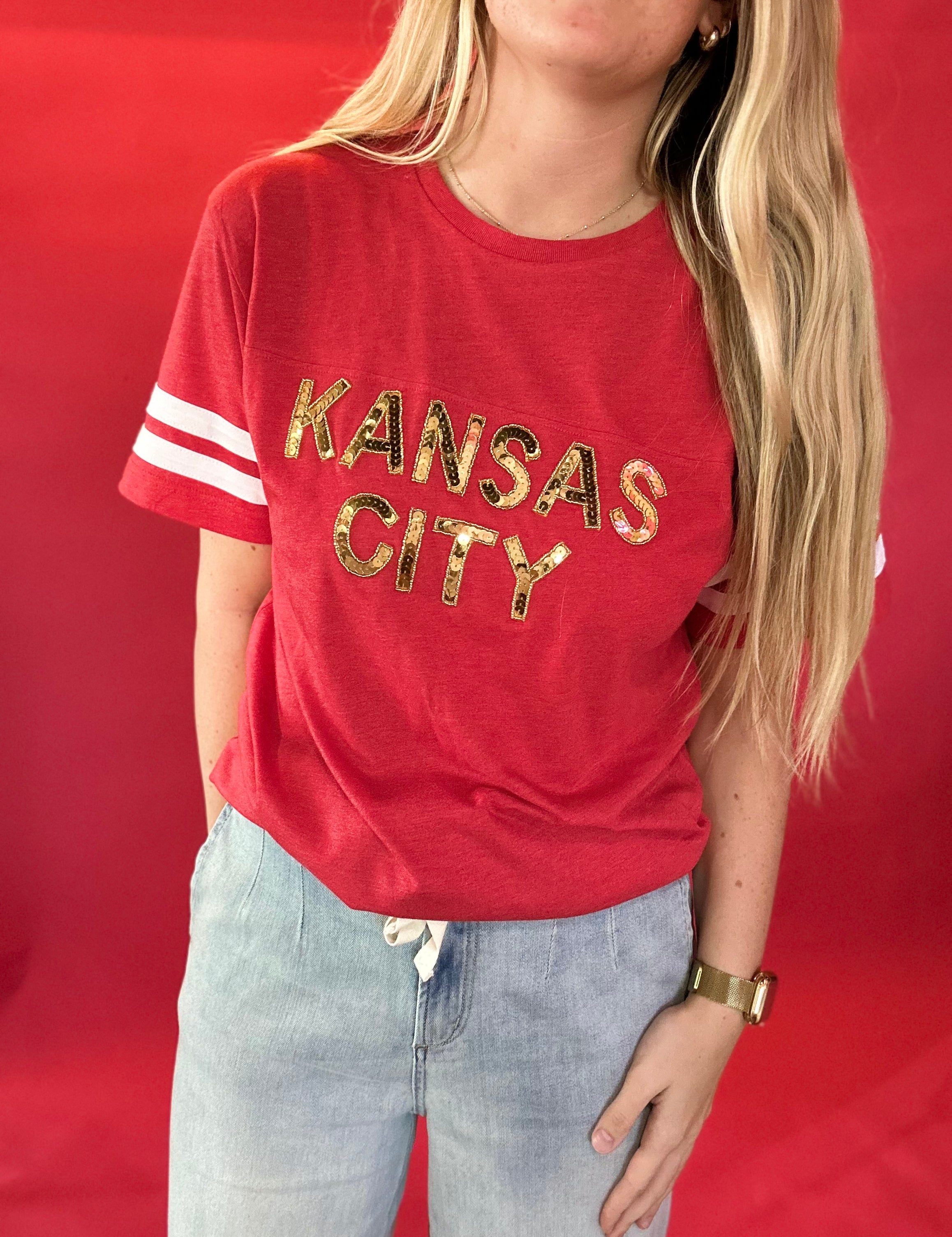 KC Game Day Sequin Tee