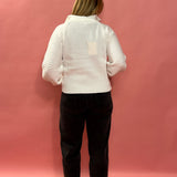 Kailya Quarter Zipped Sweater in White
