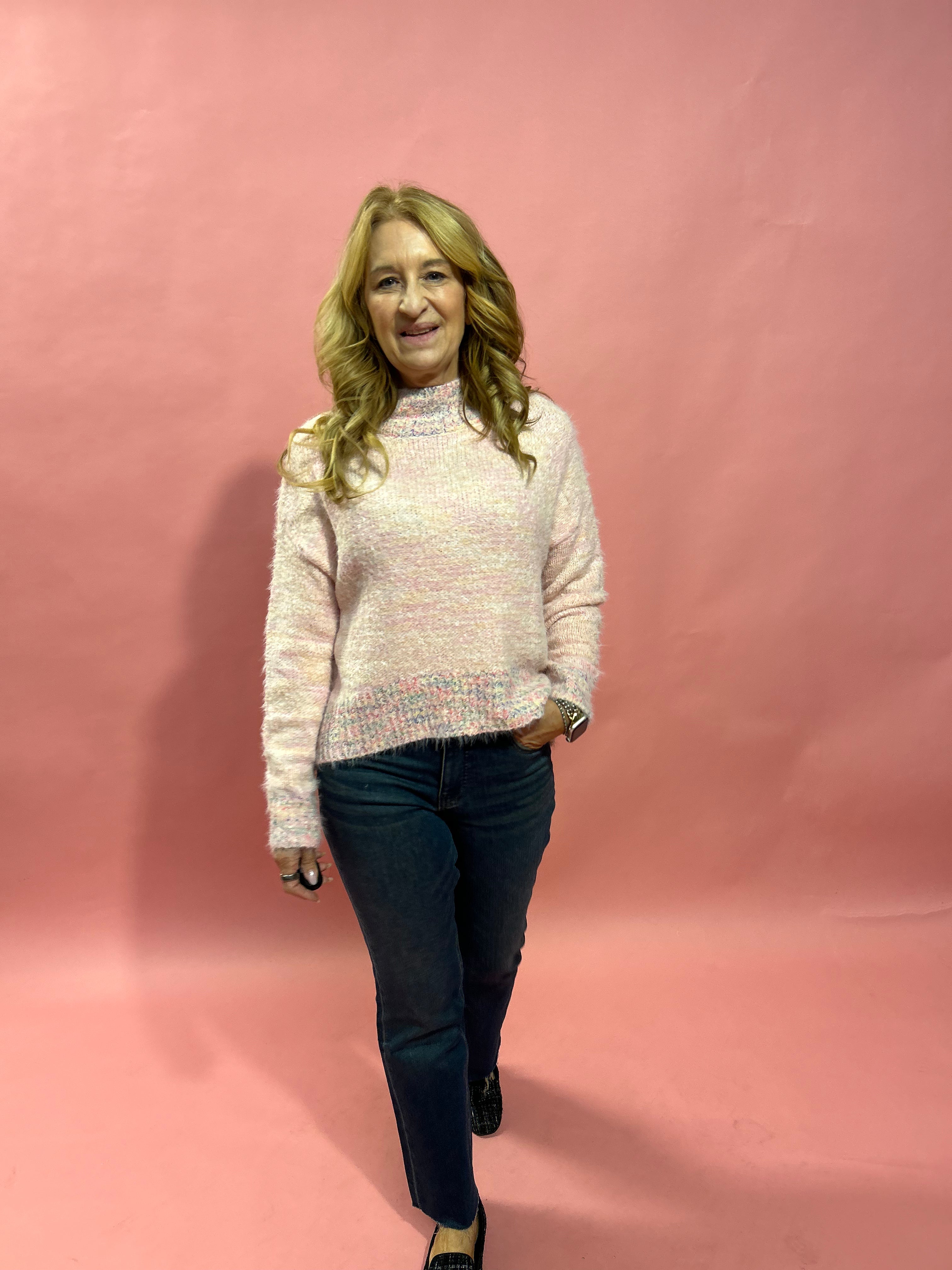 Kaitlyn Knit Sweater in Pink