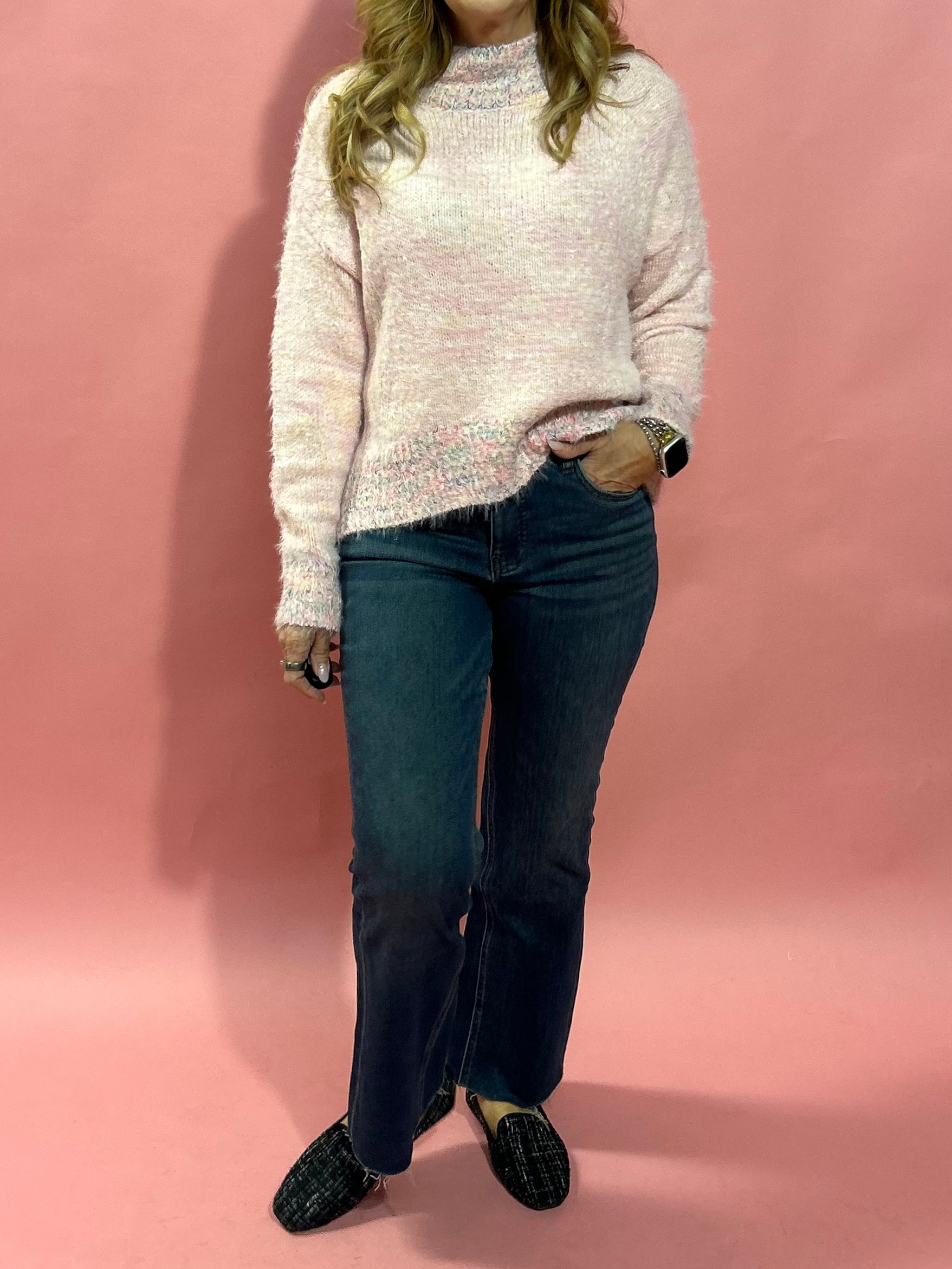 Kaitlyn Knit Sweater in Pink