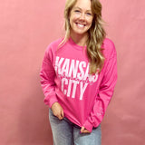 Kansas City Football Sweatshirt with Heart on the Sleeve