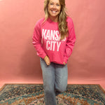 Kansas City Football Sweatshirt with Heart on the Sleeve