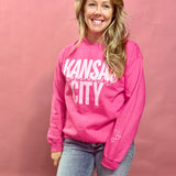 Kansas City Football Sweatshirt with Heart on the Sleeve