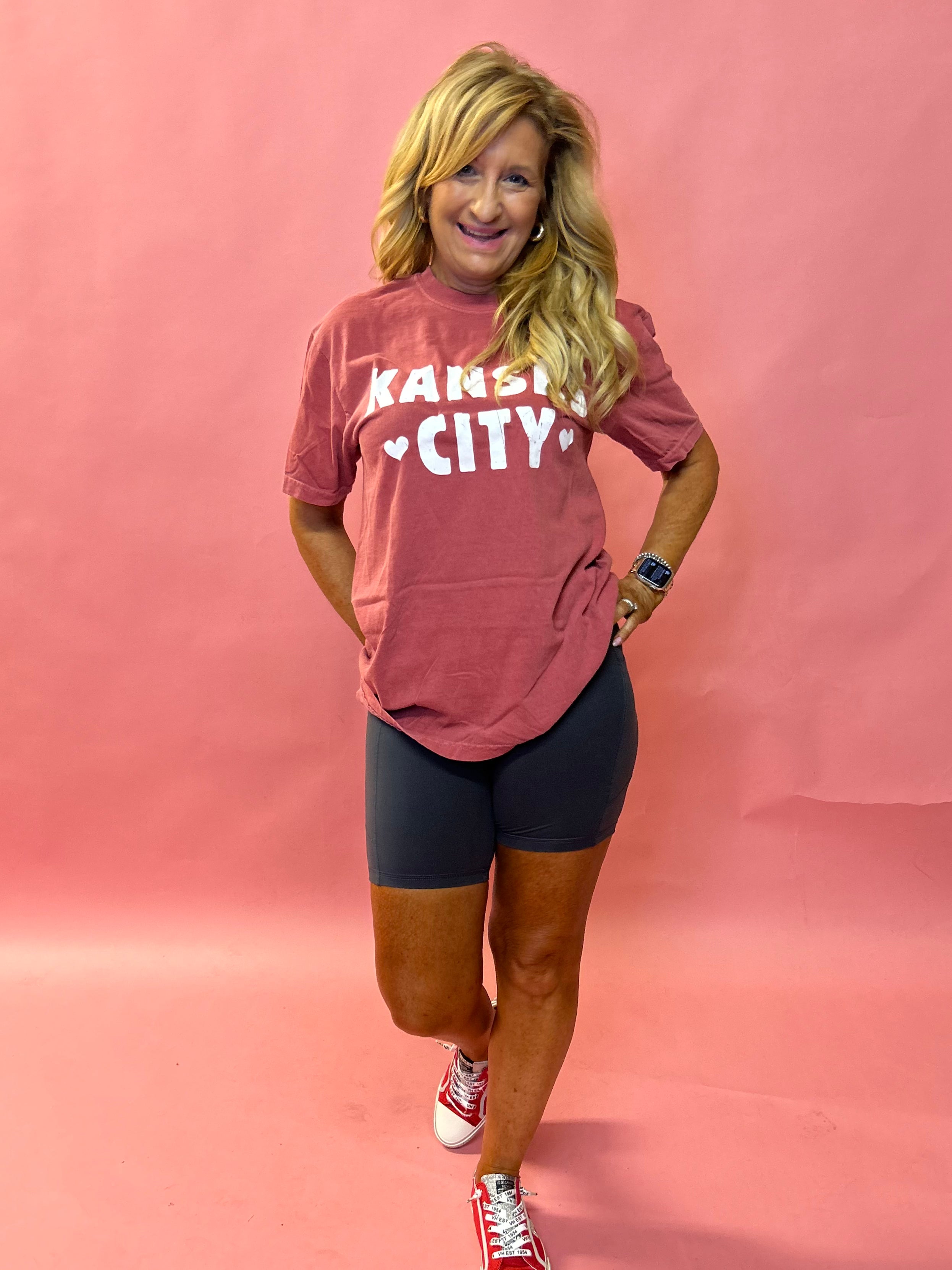 Kansas City Graphic Tee with Hearts