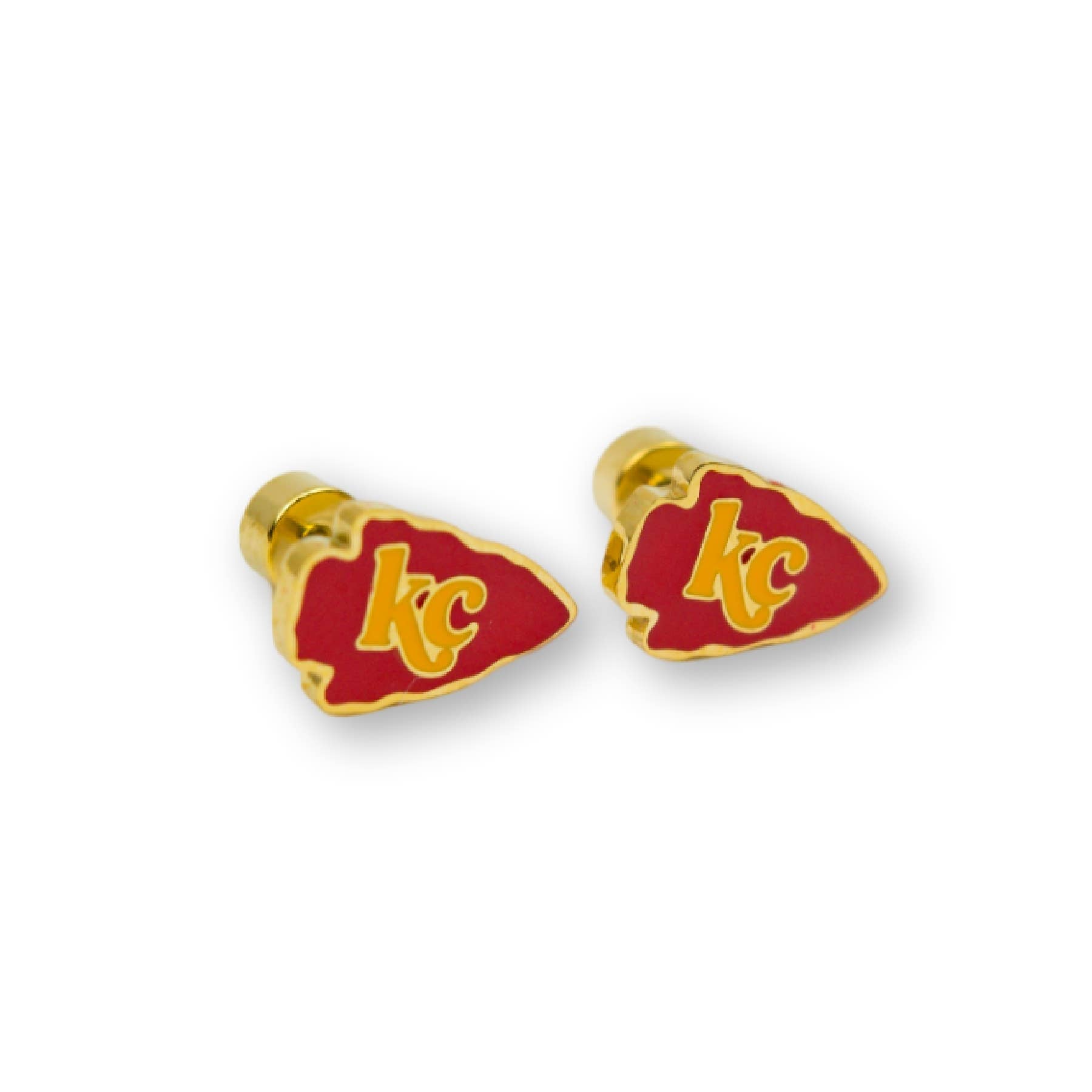 Kansas City KC Arrowhead Enamel Stud Earrings