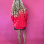 Kansas City Red Polka Dot 2 Sided Mock Sweatshirt