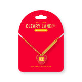 Kansas City Red & Yellow Heart Gold Enamel Necklace