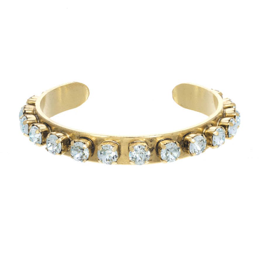 Kelly Cuff Antique Gold in Pink Tova