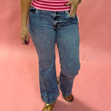 Kelsey High Rise Ankle Wide Hem with Inset