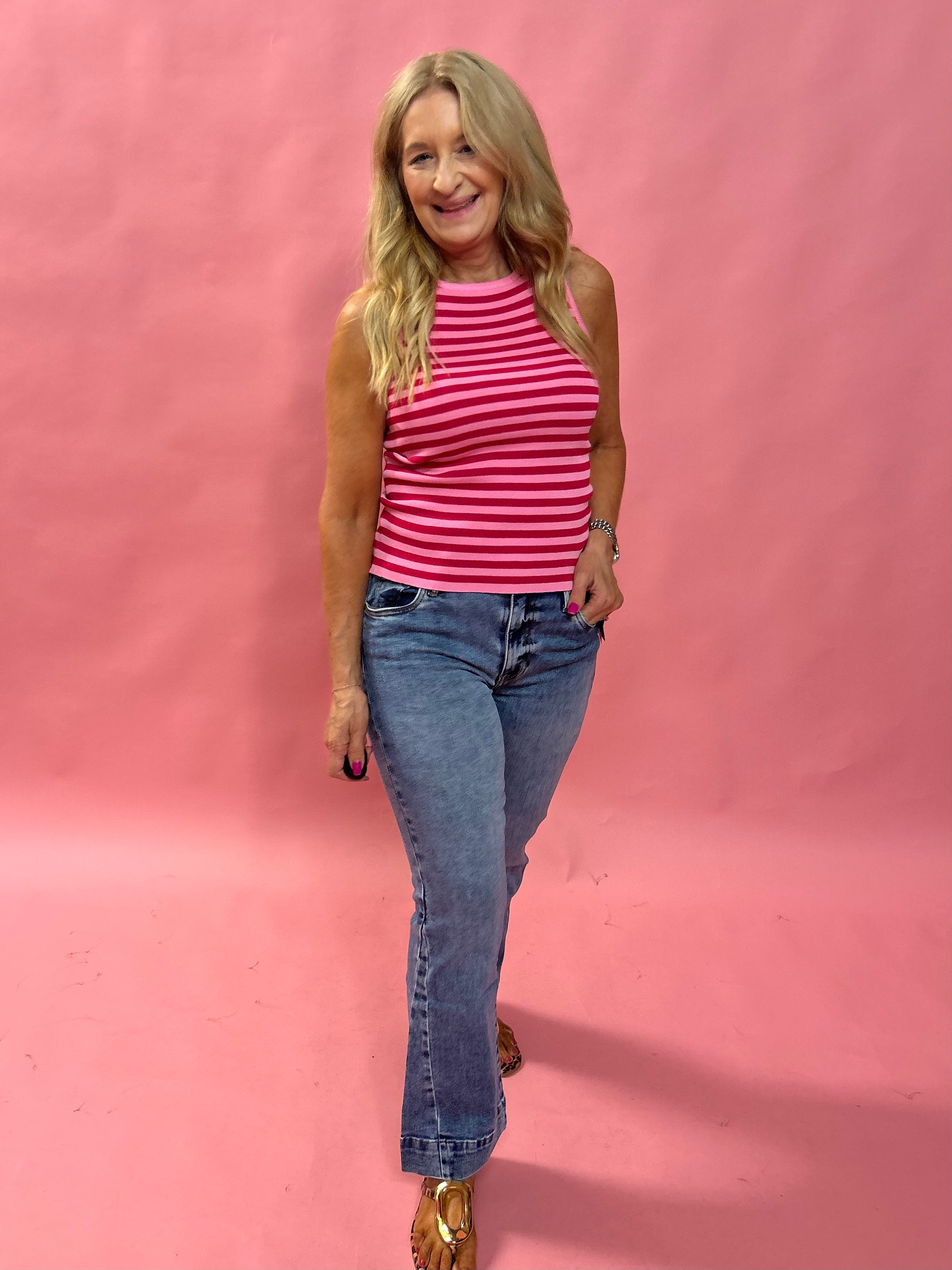 Kelsey High Rise Ankle Wide Hem with Inset
