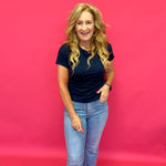 Kelsey High Rise Crop Flare in Medium Wash - Shabby 2 Chic Boutiques