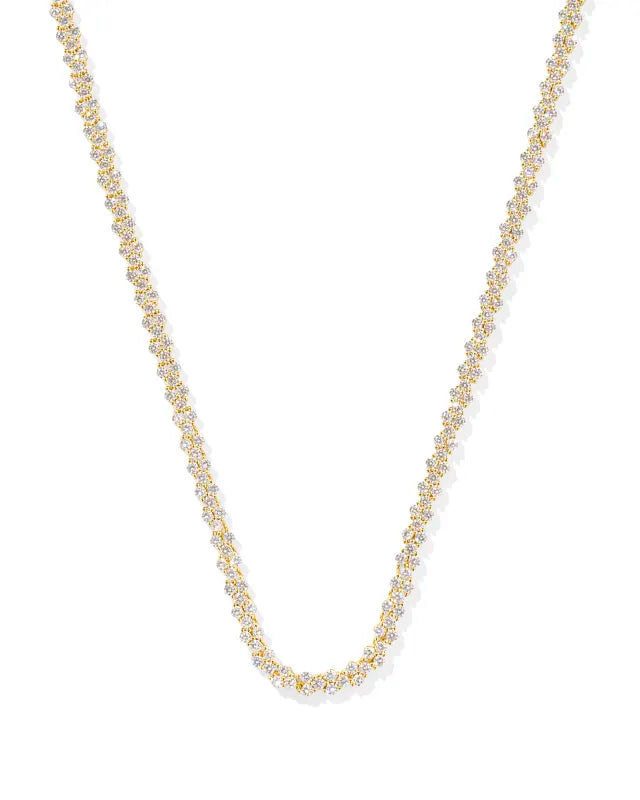 Emery Tennis Necklace in Gold