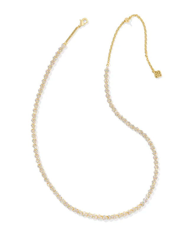 Emery Tennis Necklace in Gold