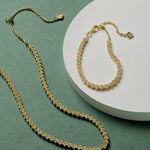 Emery Tennis Necklace in Gold