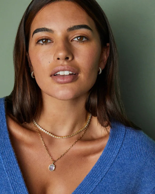 Emery Tennis Necklace in Gold