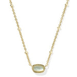 Kendra Scott Mini Elisa Satellite Short Pendant Necklace Gold Light Blue Illusion