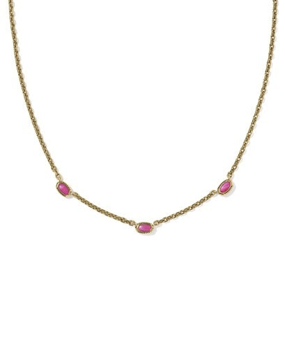 Kendra Scott Mini Elisa Three Stone Strand Necklace