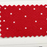 Knit Polka Dot Oversized Top In Red