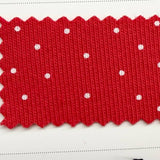 Knit Polka Dot Oversized Top In Red