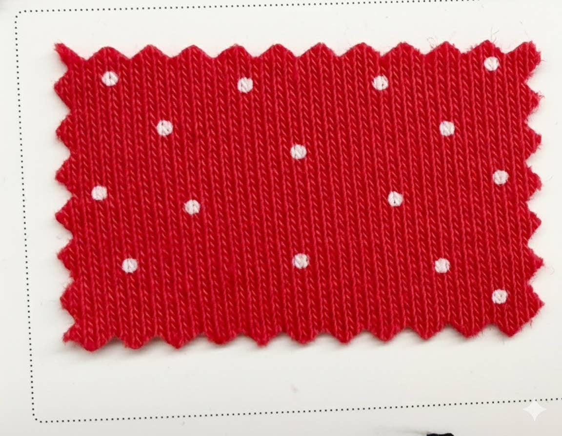 Knit Polka Dot Oversized Top In Red