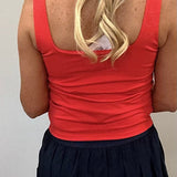 Krystal Tank Top in Red