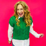 Lady Luck Cable Knit Short Sleeve Top - Shabby 2 Chic Boutiques