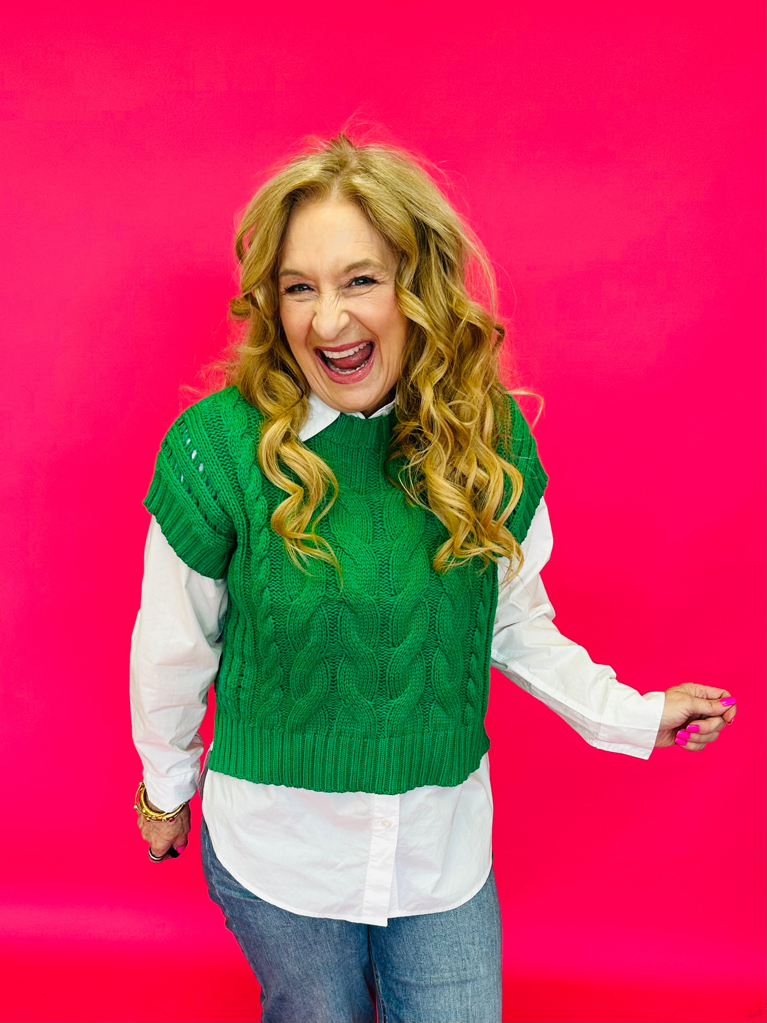 Lady Luck Cable Knit Short Sleeve Top - Shabby 2 Chic Boutiques