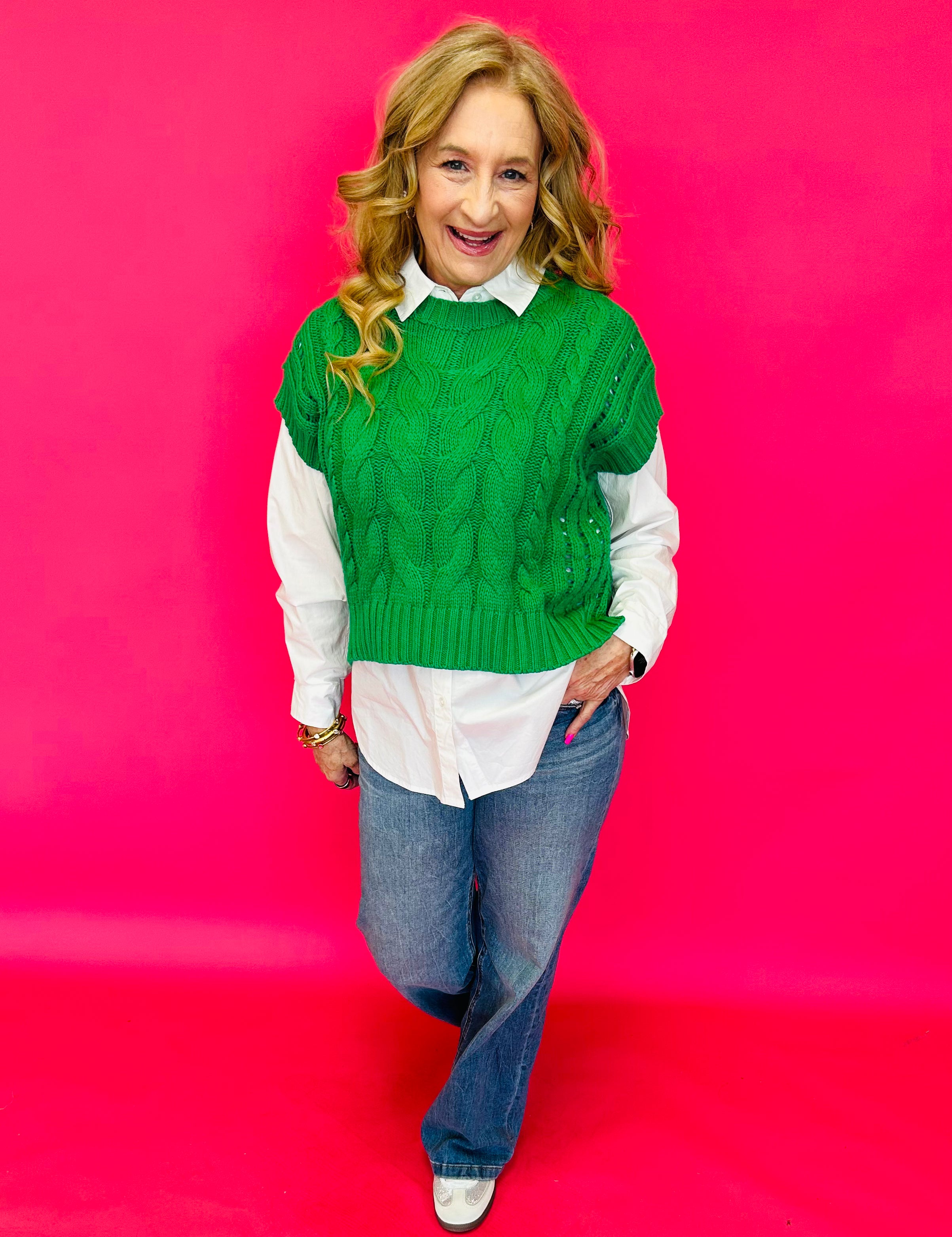 Lady Luck Cable Knit Short Sleeve Top - Shabby 2 Chic Boutiques