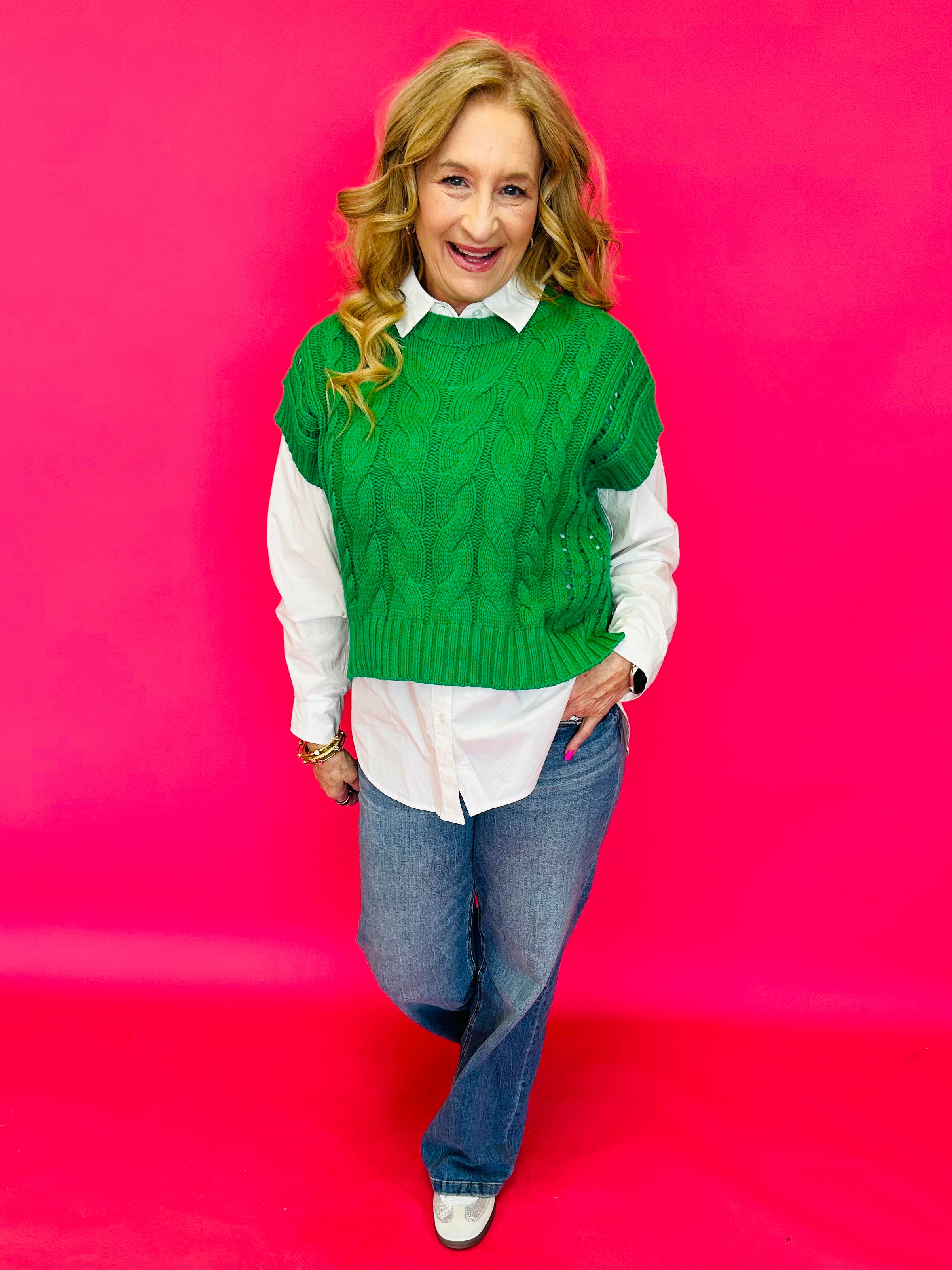 Lady Luck Cable Knit Short Sleeve Top - Shabby 2 Chic Boutiques