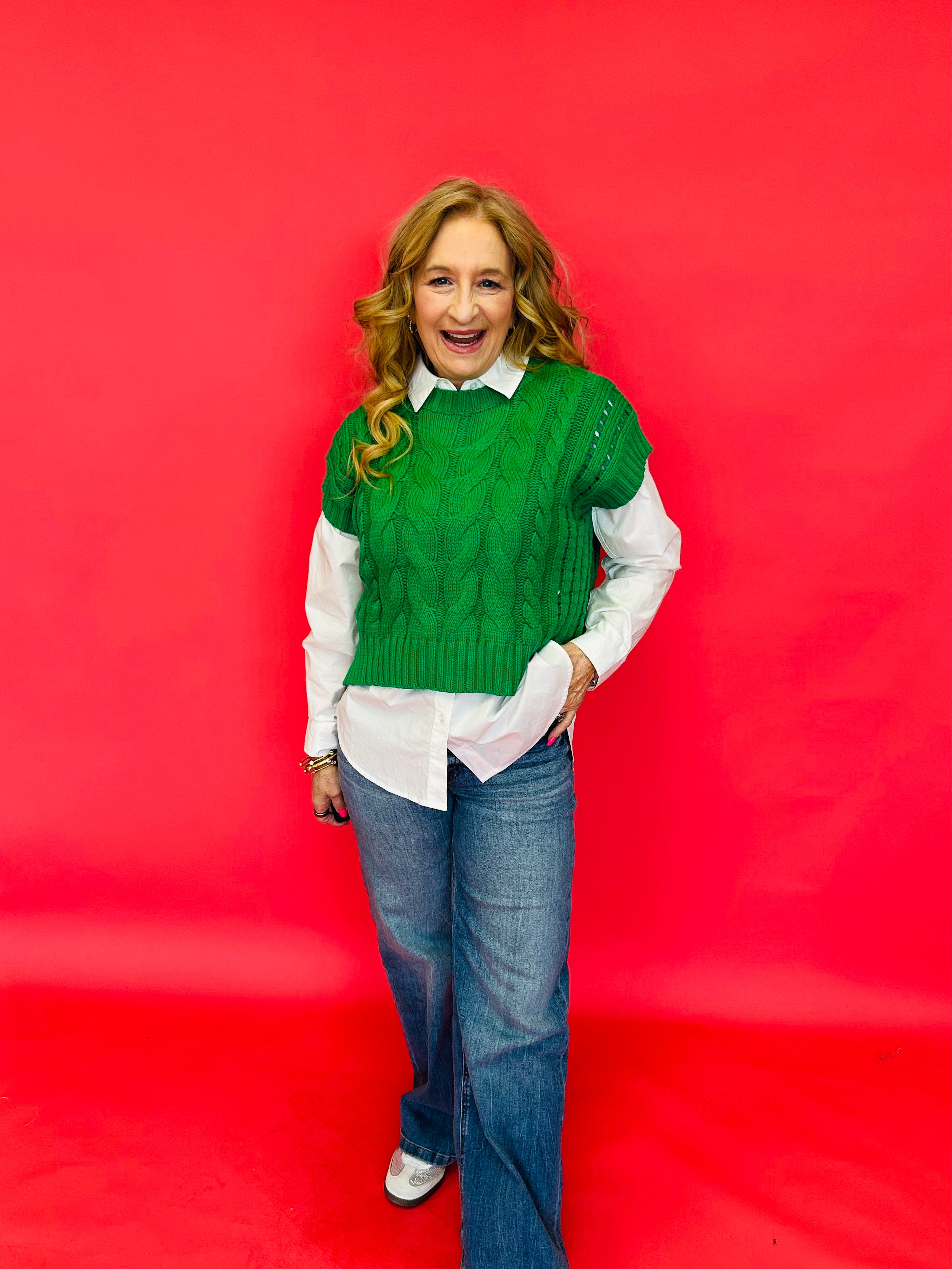 Lady Luck Cable Knit Short Sleeve Top - Shabby 2 Chic Boutiques