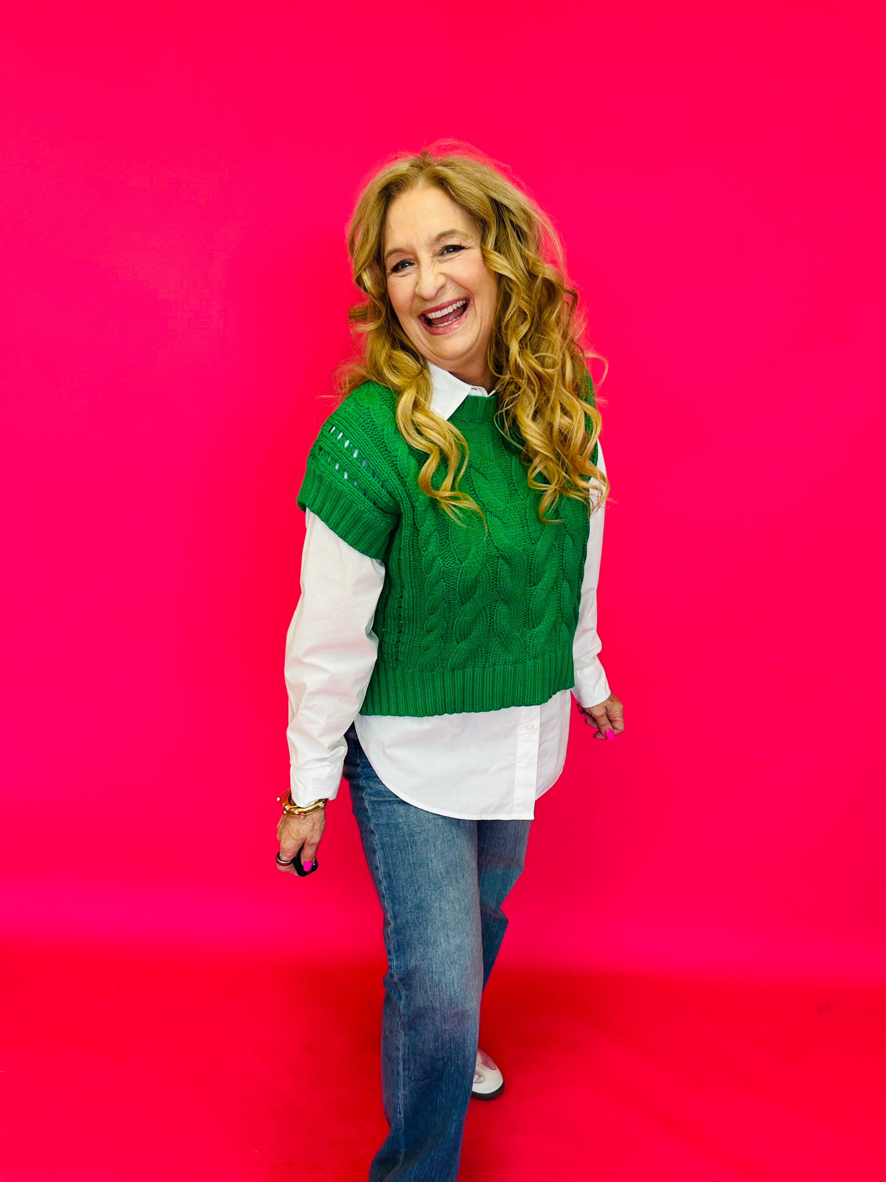 Lady Luck Cable Knit Short Sleeve Top - Shabby 2 Chic Boutiques