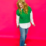 Lady Luck Cable Knit Short Sleeve Top - Shabby 2 Chic Boutiques