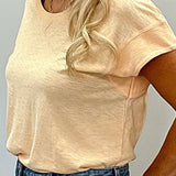 Laid Back Slub Top in Orange