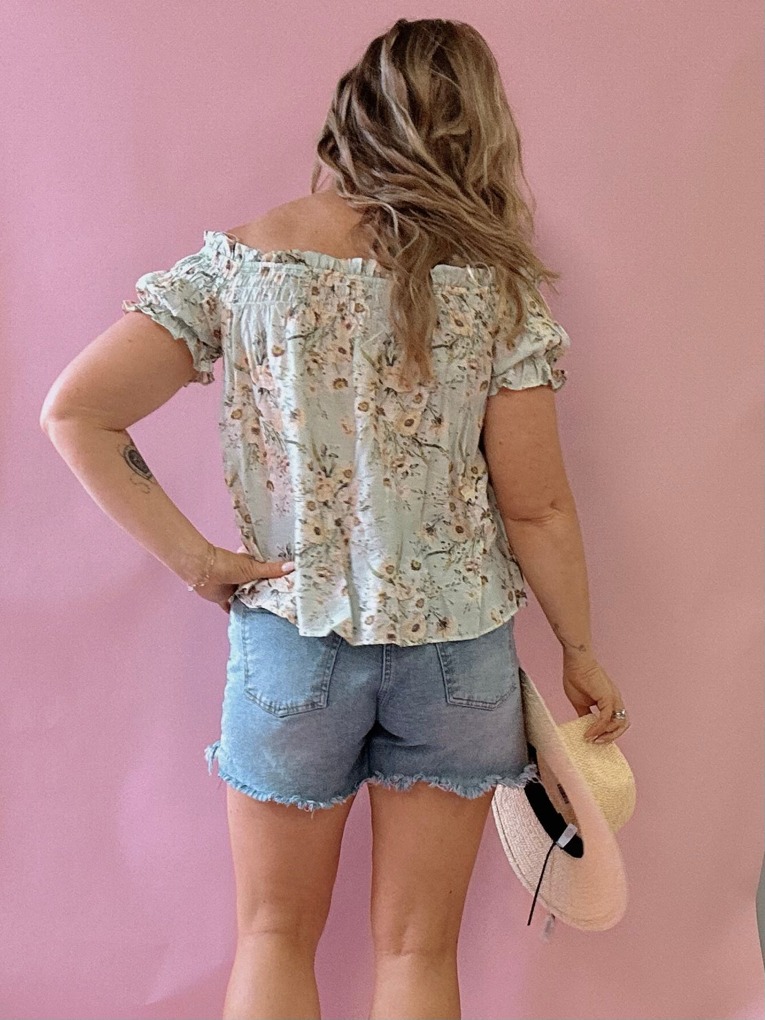 Leann Floral Off The Shoulder Top