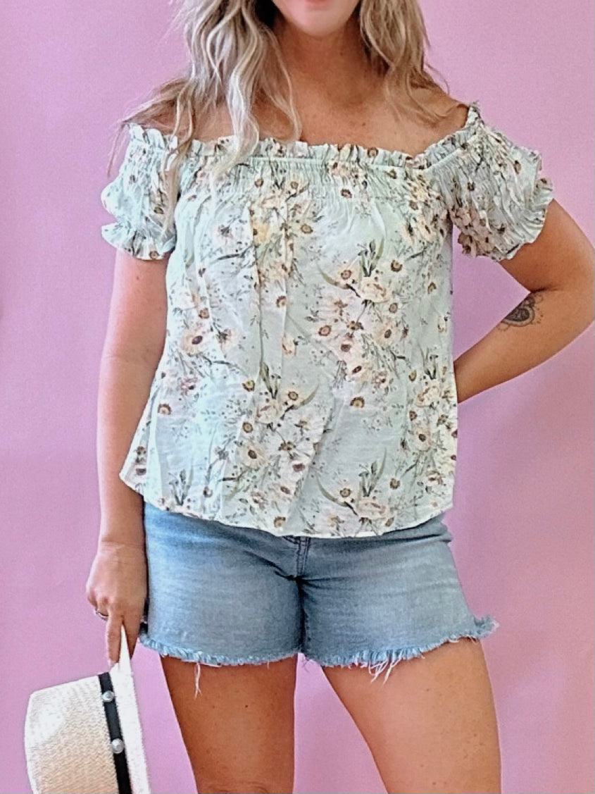 Leann Floral Off The Shoulder Top