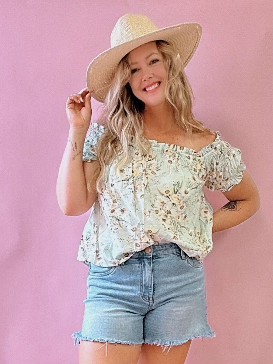 Leann Floral Off The Shoulder Top