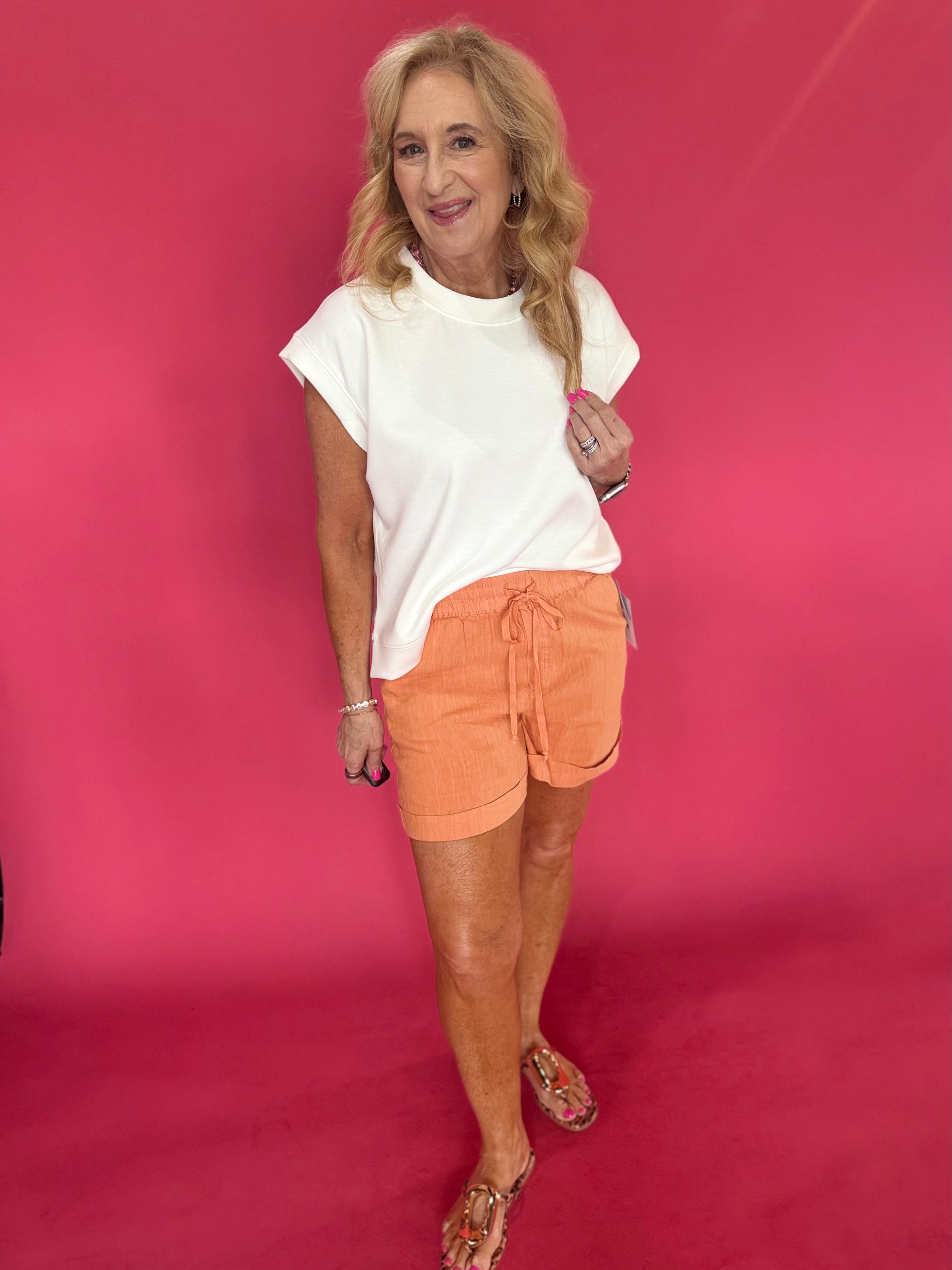 Lelani Drawstring Short with Cuff Hem - Shabby 2 Chic Boutiques