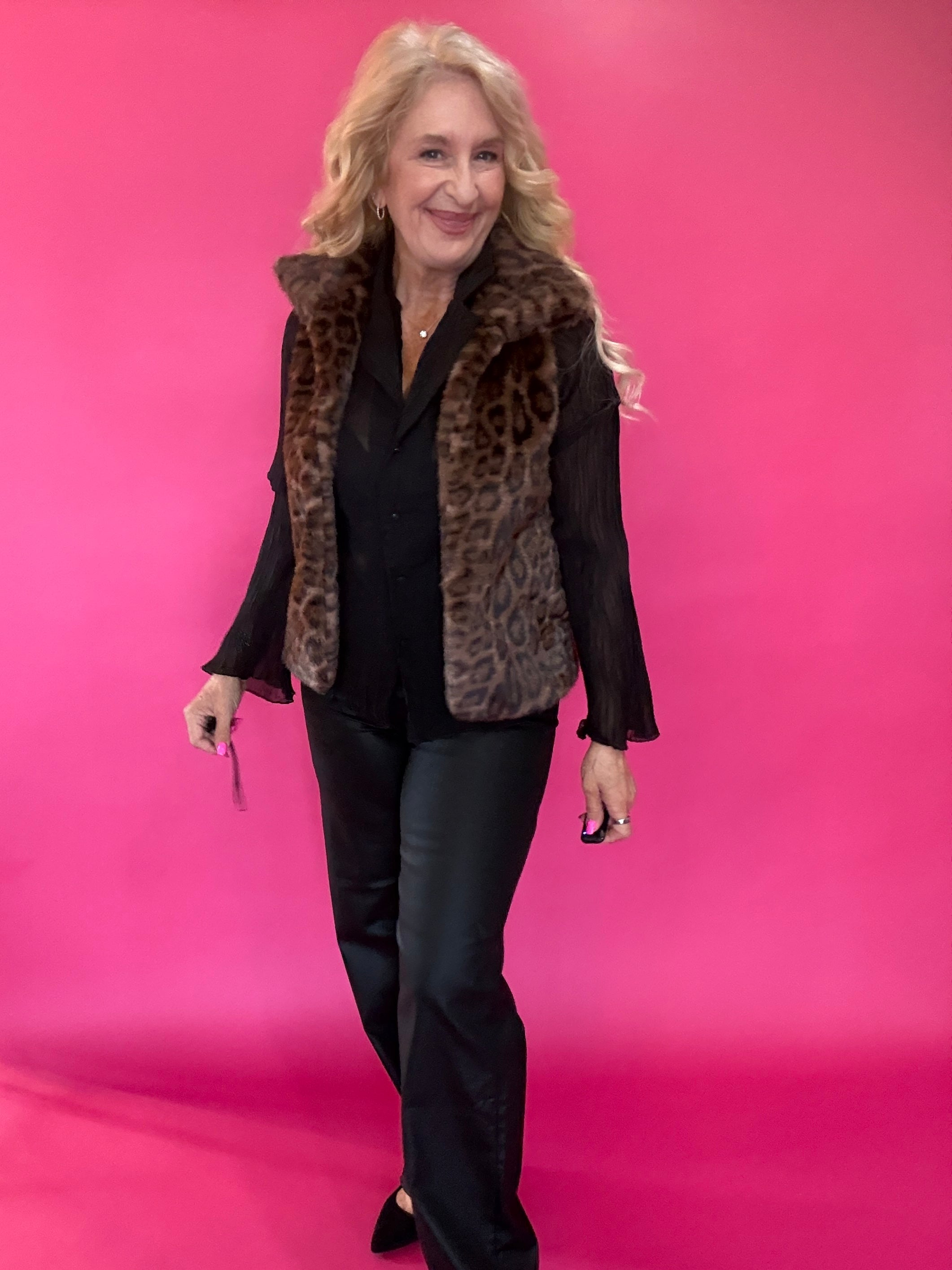 Leopard Faux Fur Vest