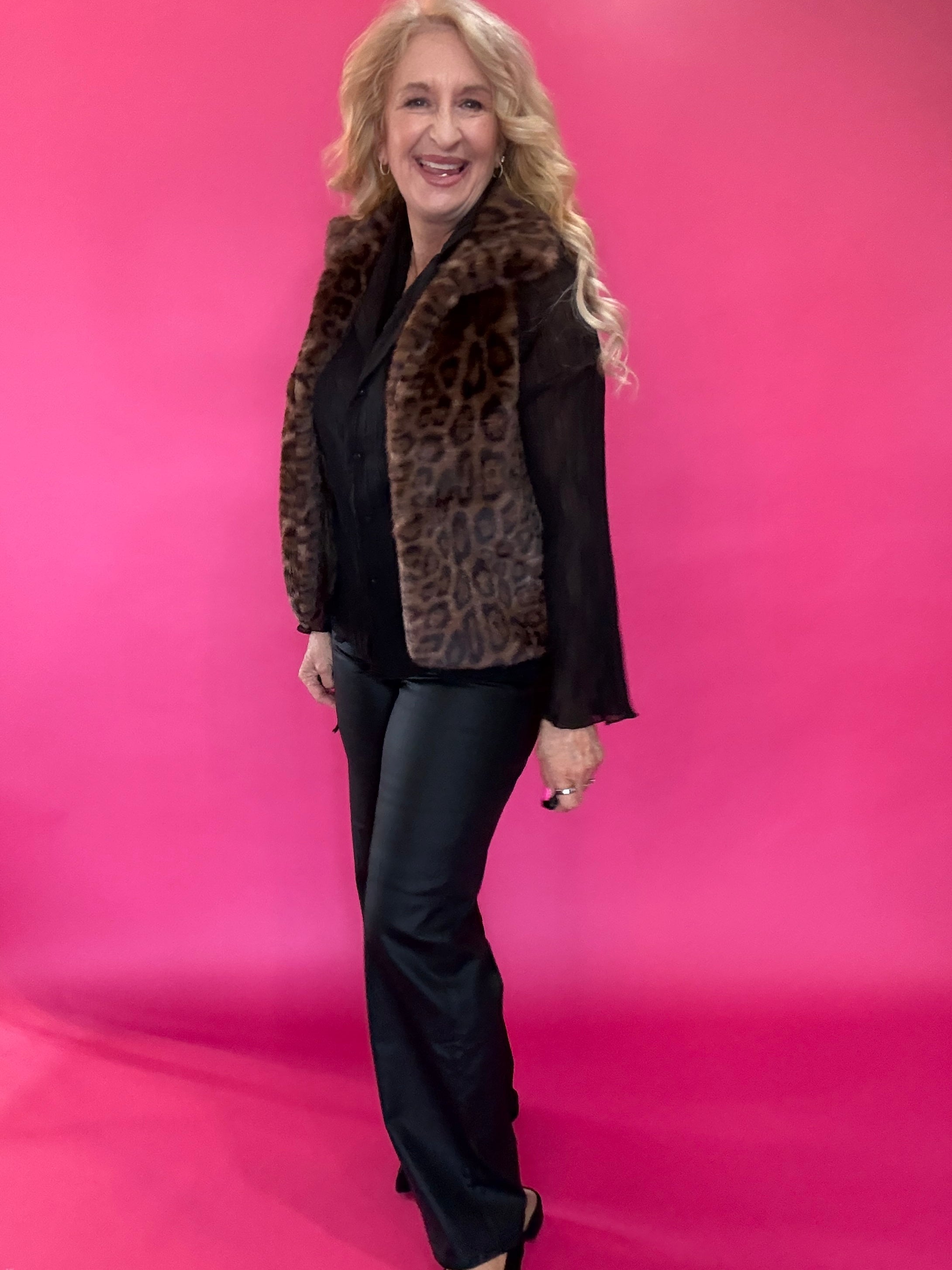 Leopard Faux Fur Vest