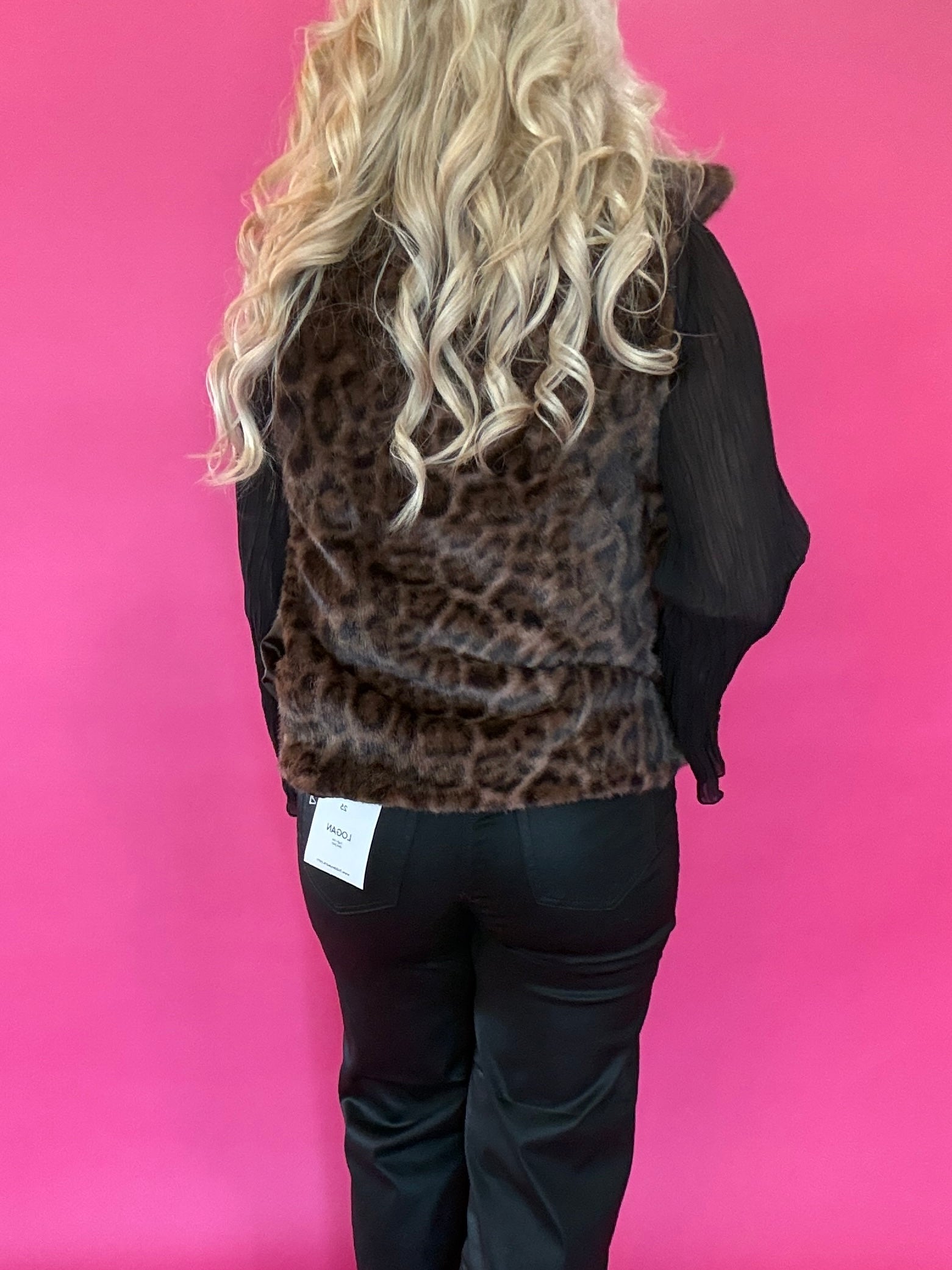 Leopard Faux Fur Vest