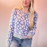 Leopard-Print Button-Front Cardigan