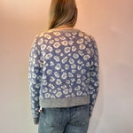 Leopard-Print Button-Front Cardigan