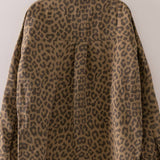 Leopard Print Pocket Front Shacket Layering Top