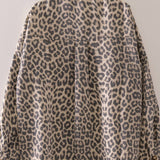 Leopard Print Pocket Front Shacket Layering Top