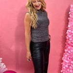 Libra Sparkle Top in Black